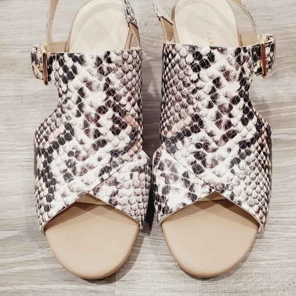 NEW Cole Haan Philomina Snakeskin Print Wedge - Picture 6 of 9